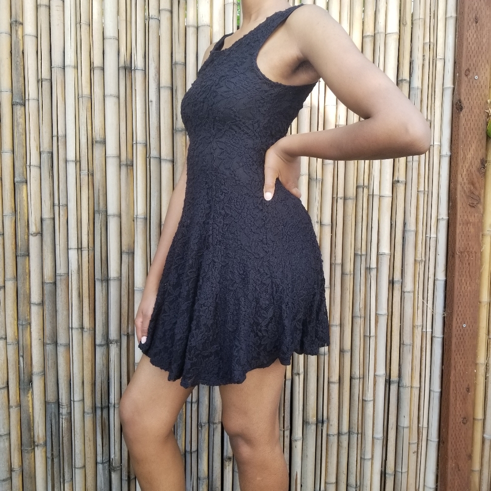 Black Floral Lace Dress